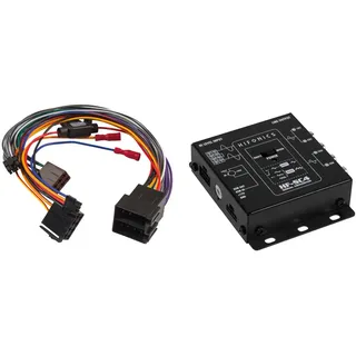Hifonics HF-SC4-ISO 4-Kanal "High To Low Level" Konverter mit automatischer Einschaltfunktion, Summen-Funktion und EPS- plug & play Anschluss dank ISO - Steckverbindung