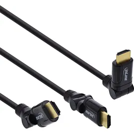 InLine 17002W High Speed HDMI Cable mit Ethernet flexible Winkelstecker 2,0 m