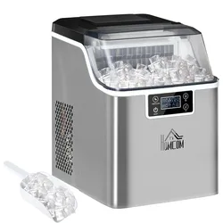 HOMCOM Eiswürfelmaschine Rostfreier Stahl, Kupfer