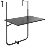 Outsunny Balkontisch 62 x 60 x 85,5 cm Schwarz