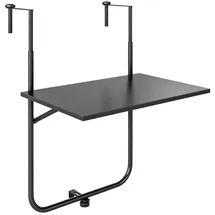 Outsunny Balkontisch 62 x 60 x 85,5 cm Schwarz
