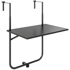 Outsunny Balkontisch 62 x 60 x 85,5 cm Schwarz