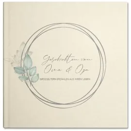 briefzauber Erinnerungsbuch - Enkelkindalbum | Einschreibbuch/Fotoalbum zum Einfüllen & Beschreiben als Geschenk für Oma und Opa | Geschenk Geburt Großeltern | Hardcover mit 92 Seiten