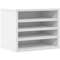 vidaXL Organizer Schreibtischorganizer Weiß 36x26x29,5 cm Holzwerkstoff weiß