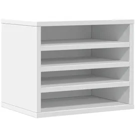 vidaXL Organizer Schreibtischorganizer Weiß 36x26x29,5 cm Holzwerkstoff weiß