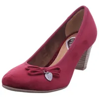 S.Oliver Damen Pumps mit Schleife mit Herzdetail, Rot 39 EU - 39 EU