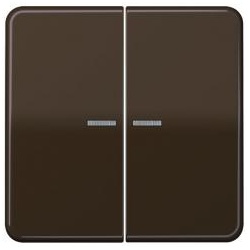JUNG HOME Taster 2fach, braun