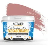 SEEBAUER diy® | Premium-Fassadenfarbe für Außen | Universelle Fassadenfarbe Rot | Gute Deckkraft und Farbintensität | Verschiedene Trendfarben (300 ml, No. 321 Grand Canyon)