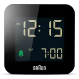 Braun Digital Travel Alarm Clock with Snooze - Black