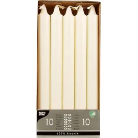 Papstar Kronkerzen 24 cm 10 St. weiß