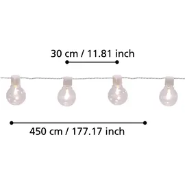 EGLO LED Lichterkette Kunststoff 5 m Warmweiß