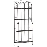 Beliani Isernia 61 x 29 x 155 cm Schwarz/Gold