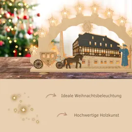 Weigla 3D-Schwibbogen Nachtwächter Zwönitz Pferdekutsche