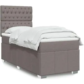vidaXL Boxspringbett 180 x 200 cm Taupe