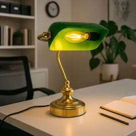 GLOBO Bankerleuchte Grün