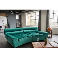 KAWOLA Big Sofa NERLA Stoff Velvet grün