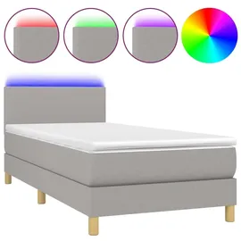 vidaXL Boxspringbett 100 x 200 cm Hellgrau