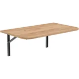AKKE Klapptisch Wandklapptisch Esstisch - Klappbar Faltbar Platzsparend - Abgerundete Ecken - 80cm x 40cm - Goldenes Craft