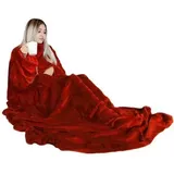 Decke Mit Armeln Und Tasche - Rot