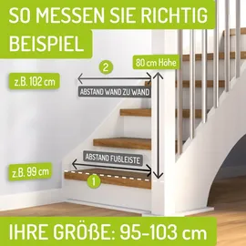Bomi Treppenschutzgitter Miko 63-161 cm Braun
