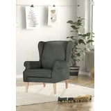 GUTMANN FACTORY Ohrensessel GUTMANN FACTORY, grün (grün, grau), B:82cm H:95cm T:85cm, 100% Polyester, Sessel