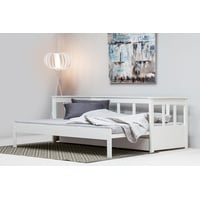 Home Affaire Daybett »"AIRA" Kinderbett, Gästebett, Skandi- Design, Schublade optional«, (FSC® zertifiziertes Massivholz), mit ausziehbarer Liegefläche, ideal fürs Jugend- oder Gästezimmer, weiß