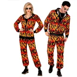 W WIDMANN MILANO Party Fashion - Kostüm Trainingsanzug, Motive, USA, 80er Jahre Outfit, Jogginganzug für Karneval & Party