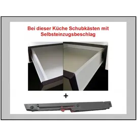 Küchen-Preisbombe Winkelküche L-Form 210 x 330 cm Hochglanz weiß