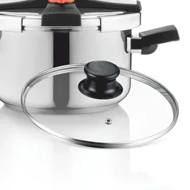 Haeger Schnellkochtopf 6 l Edelstahl Induktion kompatibel silber