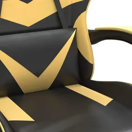 vidaXL Gaming-Stuhl Schwarz und Gold für PC