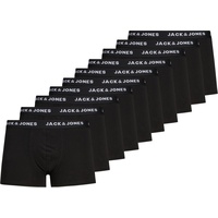 JACK & JONES Solid Trunks black/black M 10er Pack