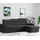 m-punkt Ecksofa TOKIO mit Bett und Bettkasten Sofa/Schlafsofa - Schwarz