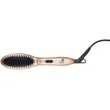 Demeliss Saint Algue MiniPRO, 2 in 1 Heizbürste, Glättung und Ripple, Keramikstifte, kompakt und Licht, 200 ° C, Gold/Champagner