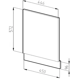Vicco Unterschrank Frontblende R-Line 45 x 57,2 x 1,6 cm Weiß Hochglanz