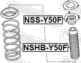 FEBEST Federbeinstützlager nssy50f Vorderachse für NISSAN