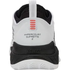 K-Swiss Hypercourt Supreme 2 Clay Tennis Shoe, White/Black/Soft Neon Green, 47 EU
