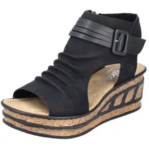 Rieker Keilsandalette Damen Schwarz 39