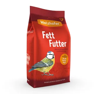 Welzhofer Fettfutter für Wildvögel 10kg – Hochenergetische Mischung mit Haferflocken, naturbelassenem Fett, Sultaninen und Erdnüssen. Ohne Zusatzstoffe. Artgerecht für das ganze Jahr.
