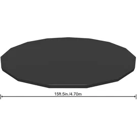 BESTWAY Flowclear Abdeckplane schwarz Ø 470 cm