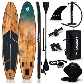 Thunder SUP Board 350 x 81 x 15 cm Braun/Schwarz