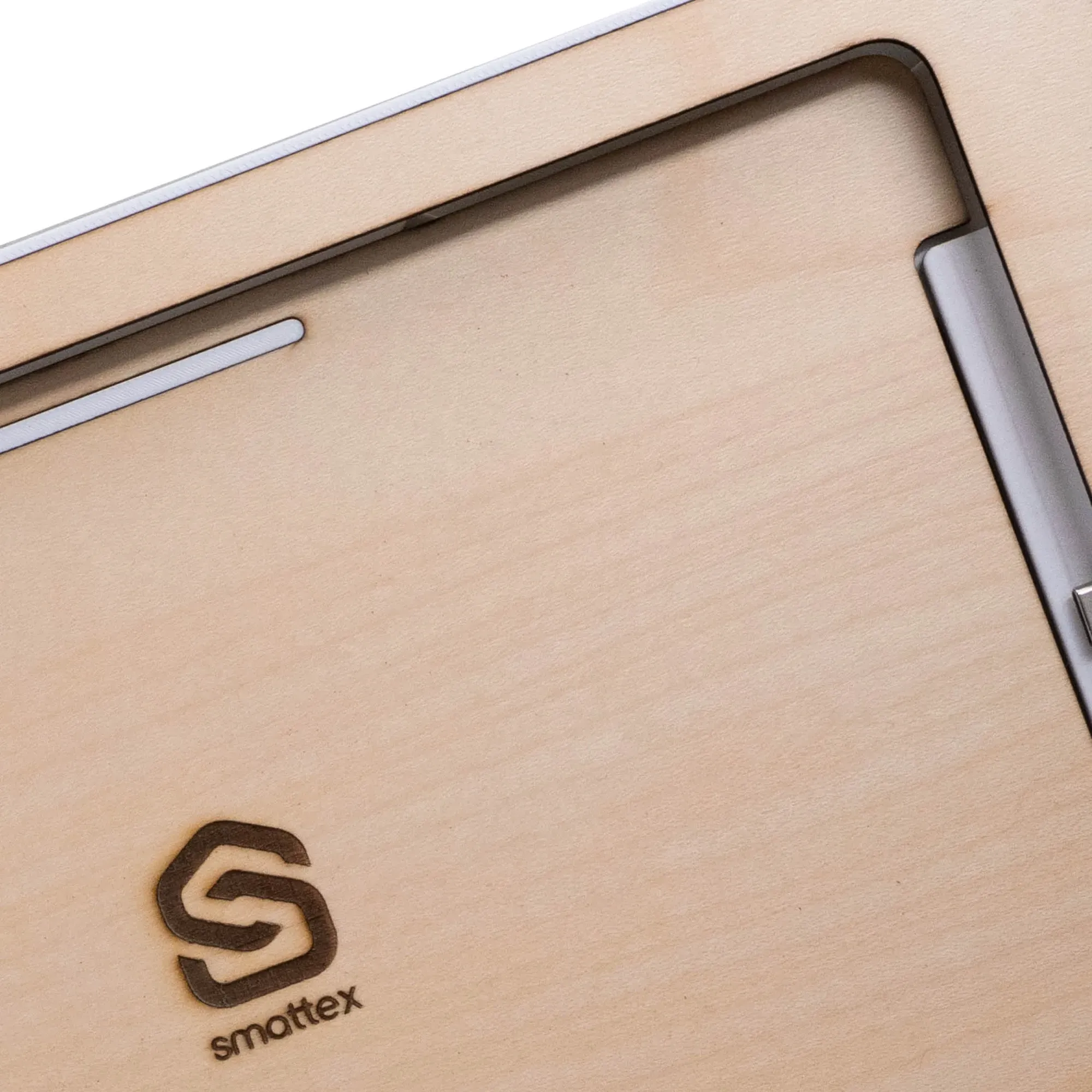 smattex Wand-Tablet – Android Smart Home Steuerzentrale für Home Assistant, Alexa, Homey & Co. - Ahorn (lackiert)