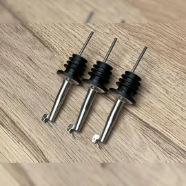 layba Ausgießer für Flaschen, Edelstahl, mit Verschlusskappe, - 5er Set