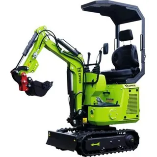 Minibagger Zipper ZI-MBGS660 6,8 kW inkl. Palettengabeln, Rechen, Böschungslöffel, Daumen, Schnellwechsler und Deckel fü