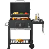casa.pro Grillwagen Arnad 105x114x47,5cm Schwarz