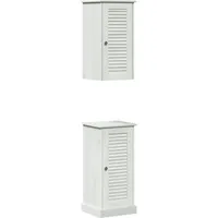 VidaXL Badezimmermöbel Set mit Regal 2 pcs Antik Weiß