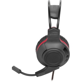 SpeedLink CELSOR Gaming Headset kabelgebunden Stereo Schwarz/Rot Fernbedienung, Lautstärke