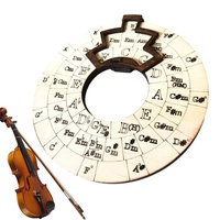 Voiakiu Wooden Melody Tool, kreisförmiges Holzrad und musikalisches pädagogisches Werkzeug, Musik-Holz-Akkord-Werkzeuge, Akkord-Rad für Songwriter, Lehrer und Musiker