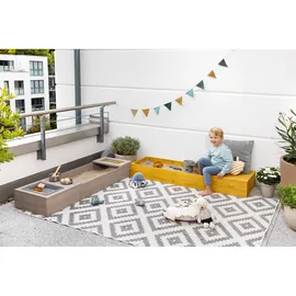 Muddy Buddy Holzsandkasten Flexy Style mit Holzschutz vorbehandelt grau