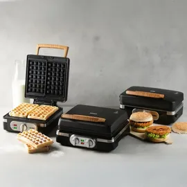 DOMO collection DOMO SANDWICH-WAFFEL-GRILL 3-IN-1 INKY BLACK Sandwichmaker Schwarz