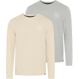 H.I.S. Langarmshirt beige XL
